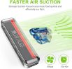 KOIOS Vacuum Sealer Machine, 85Kpa Automatic Food Sealer for Food Savers with Cutter, Pulse Function, Dry & Moist Modes, Compact Design - Black