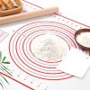 Silicone Baking Mat Pizza Dough Maker Pastry Kitchen Gadgets Cooking Tools Utensils Bakeware - Red