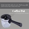 Coffee Pot Borosilicate Glass with Cover, Glass Coffee Maker Espresso Machines Accessories or Spare Parts - black